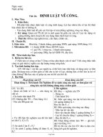 Giáo án môn Vật lý 8 tiết 16: Định luật về công