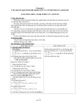 Giáo án môn Giải tích 12 - Chương 1: Ứng dụng của đạo hàm để khảo sát và vẽ đồ thị của hàm số