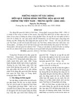 Những nhân tố tác động đến quá trình bình thường hóa quan hệ chính trị Việt Nam - Trung Quốc (1986-1991)