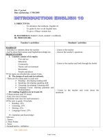 Bài soạn môn học Tiếng Anh lớp 11 - Unit 1 đến unit 3 năm 2009