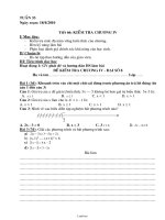 Giáo án Đại số lớp 8 - Tuần 33 - Tiết 66: Kiểm tra chương IV