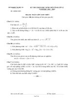 Đề thi chọn học sinh giỏi tỉnh Nghệ An lớp 12 năm học 2011 - 2012 môn thi: Toán lớp 12 BT THPT