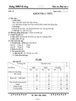 Bài soạn môn Sinh học khối 8 - Tiết 19: Kiểm tra 1 tiết