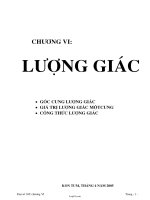 Giáo án Đại số 10 CB - Chương VI: Lượng giác