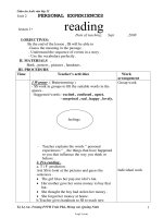 Thiết kế bài dạy Tiếng Anh 11 - Unit 2: Personal experiences - Lesson 1 đến lesson 5