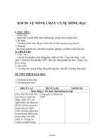 Giáo án Vật lý 6 Bài 24: Sự nóng chảy và sự đông đặc