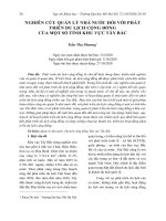 Nghiên cứu quản lý nhà nước đối với phát triển du lịch cộng đồng của một số tỉnh khu vực Tây Bắc - Trường Đại học Công nghiệp Thực phẩm Tp. Hồ Chí Minh