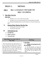 Giáo án nghề Tin học văn phòng 11