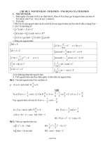 Chủ đề: Nguyên hàm - Tích phân - ứng dụng của tích phân