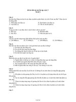 Đề thi 100 câu hỏi Ôn tập vật lý 7