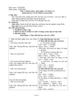 Giáo án môn Hóa hoc lớp 9 năm 2009 - Tiết 2: Tính chất hoá học về oxit và khái quát về sự phân loại oxit