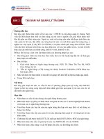 Bài giảng Quản trị Ngân hàng thương mại - Bài 3: Tài sản và quản lý tài sản - Trường Đại học Công nghiệp Thực phẩm Tp. Hồ Chí Minh