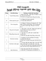 Bài soạn Hoạt động ngoài giờ lên lớp 9 cả năm - Giáo viên: Lê Thị Hạnh