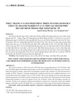 Thực trạng và giải pháp phát triển ngành logistics cho các doanh nghiệp vừa và nhỏ tại thành phố Hồ Chí Minh trong hội nhập quốc tế - Trường Đại Học Quốc Tế Hồng Bàng