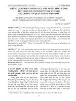 Những quan điểm cơ bản của chủ nghĩa Mác - Lênin, tư tưởng Hồ Chí Minh về mối quan hệ giữa Đảng với quần chúng nhân dân