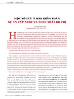 Một số lưu ý khi kiểm toán dự án cấp nước và nước thải đô thị - Trường Đại Học Quốc Tế Hồng Bàng