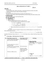 Giáo án Giải tích 12 nâng cao tiết 43: Hàm số luỹ thừa