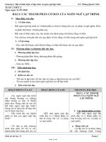 Giáo án Tin học 11 - Bài 2: Các thành phần cơ bản của ngôn ngữ lập trình