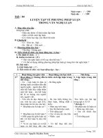 Giáo án môn Ngữ văn 7 - Trường THCS Ba Vinh - Tiết 84: Luyện tập về phương pháp luận trong văn nghị luận