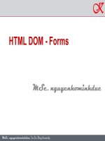 Bài giảng Lập trình ứng dụng mạng - Chương 6: HTML DOM - Forms - Trường Đại Học Quốc Tế Hồng Bàng