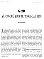 G-20 và cơ chế kinh tế toàn cầu mới
