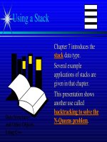 Lecture Data structures and other objects using C++ - Chapter 7: Using a stack - Trường Đại học Công nghiệp Thực phẩm Tp. Hồ Chí Minh