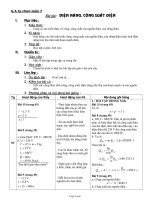 Giáo án Tự chọn môn Vật lý 11 - Bài tập: Điện năng, công suất điện