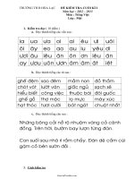 Đề Kiểm Tra Cuối Kì I Môn Tiếng Việt Lớp Một Trường TH B Hòa Lạc