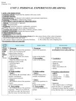 Thiết kế bài dạy môn Tiếng Anh 11 - Unit 1, 2