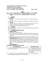 Giáo án giảng dạy môn Vật lý 11 - Bài 33: Các nguyên lý nhiệt động lực học