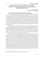 Giá trị của các ca khúc viết về Thanh Hóa trong sự nghiệp công nghiệp hóa - hiện đại hóa quê hương đất nước - Trường Đại học Công nghiệp Thực phẩm Tp. Hồ Chí Minh