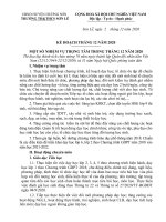 KẾ HOẠCH THÁNG 12 NĂM HỌC 2020-2021