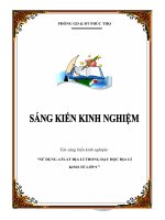 sáng kiến kinh nghiệm:“SỬ DỤNG ATLAT ĐỊA LÍ TRONG DẠY HỌC ĐỊA LÍ KINH TẾ LỚP 9 ”
