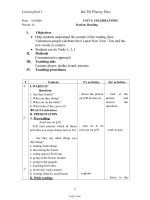 Thiết kế bài dạy môn Tiếng Anh 11 - Unit 8: Celebrations - Section: Reading