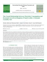 The causal relationship between, electricity consumption and economic growth in Kingdom of Saudi Arabia: A dynamic causality test - TRƯỜNG CÁN BỘ QUẢN LÝ GIÁO DỤC THÀNH PHỐ HỒ CHÍ MINH