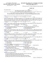 đề đáp án môn hóa học 12 thi học kì 2 năm học 20172018 thpt phạm công bình