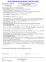 Đề thi tuyển sinh đại học năm 2012 môn: Toán; Khối B