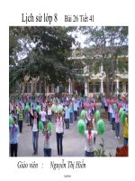 Giáo án môn Lịch Sử 8 - Bài 26: Phong trào kháng chiến chống pháp trong những năm cuối thế kỷ XIX