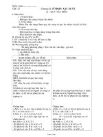 Giáo án môn Đại số 11 - Tiết 22: Quy tắc đếm