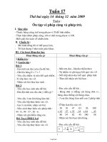 Bài soạn các môn học khối 2 - Tuần 17 năm 2009