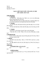 Giáo án Giáo dục công dân 8 Tiết 28 Bài 20: Hiến pháp nước cộng hòa xã hội chủ nghĩa Việt Nam