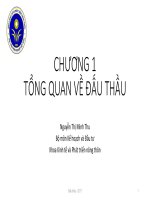 Bài giảng Đấu thầu: Chương 1 - Nguyễn Thị Minh Thu - Trường Đại Học Quốc Tế Hồng Bàng