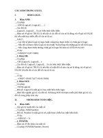 Các hàm trong excel