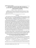 Bài toán quan sát đa mục tiêu: Sự tồn tại lời giải tối ưu và thuật toán Kalman tìm nghiệm theo ngưỡng xác định