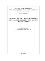 AN NINH LƯƠNG THỰC TẠI CHÂU PHI TRONG NHỮNG NĂM ĐẦU THẾ KỶ 21 – THỰC TRẠNG VÀ MỘT SỐ GIẢI PHÁP