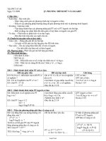 Giáo án môn Giải tích 12 tiết 47, 48: Phương trình mũ và logarit