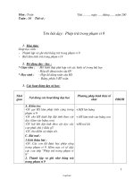 Giáo án lớp 1 môn Toán - Tuần 14 - Tiết: Phép trừ trong phạm vi 9