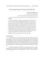 Đặc sắc ngôn từ trong “yêu ngôn” của Nguyễn Tuân - Trường Đại học Công nghiệp Thực phẩm Tp. Hồ Chí Minh