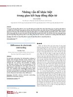 Những vấn đề khác biệt trong giao kết hợp đồng điện tử - Trường Đại Học Quốc Tế Hồng Bàng