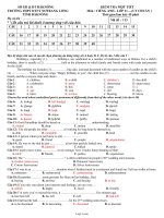 Kiểm tra một tiết môn: Tiếng Anh - Lớp 11 (chương trình chuẩn) - Mã đề 113